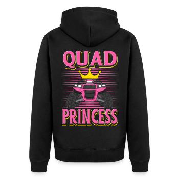 Quad Princess ATV Allrad Quad Fahren Offroad Girl - Unisex Premium Bio Zip Hoodie - Schwarz - Hinten - Nico (187cm)