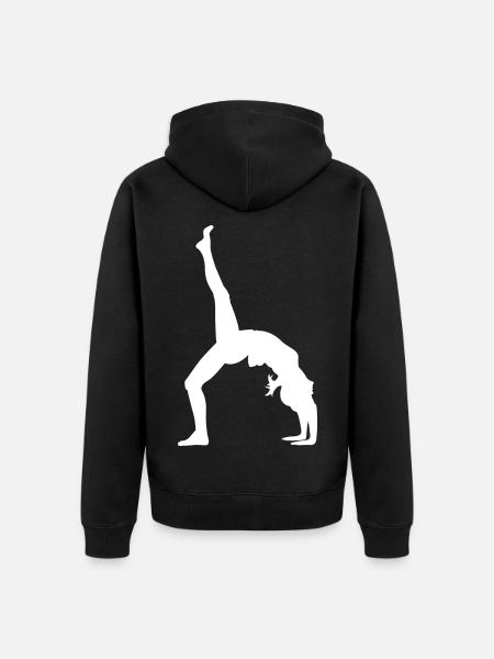 Gymnastik Tänzerin - Unisex Premium Bio Zip Hoodie - Schwarz