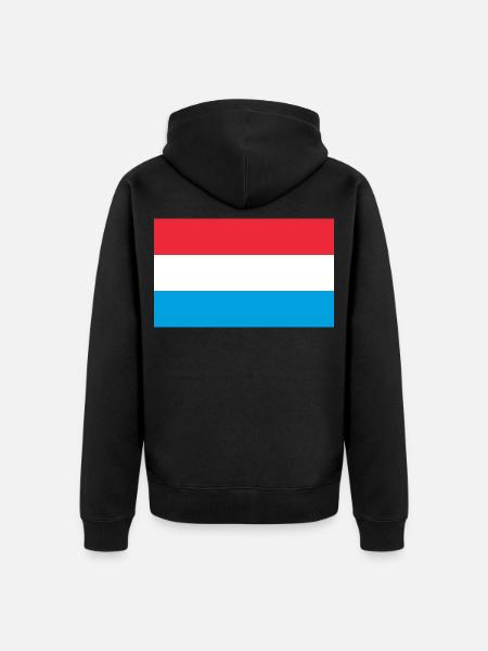 Luxemburg - Unisex Premium Bio Zip Hoodie - Schwarz