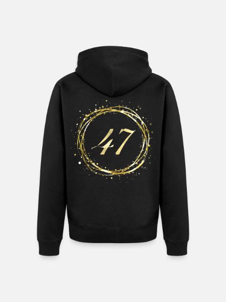 47 - Unisex Premium Bio Zip Hoodie - Schwarz