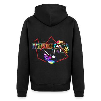 Scharfsinniger Pathologe Gewebeprobe - Unisex Premium Bio Zip Hoodie - Schwarz - Hinten - Nico (187cm)
