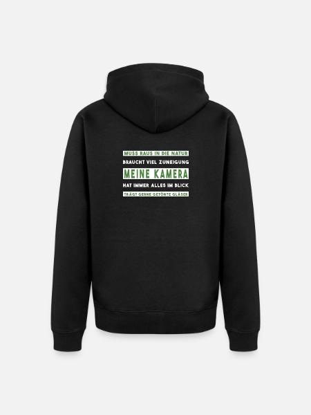Fotograf fotografieren Naturfotograf - Unisex Premium Bio Zip Hoodie - Schwarz