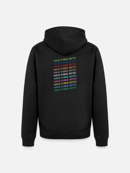 "Noch' n BIER bitte!" - Unisex Premium Bio Zip Hoodie - Schwarz