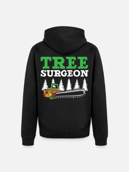 Baumchirurg Holzarbeiter Baumpfleger Arboriculture - Unisex Premium Bio Zip Hoodie - Schwarz