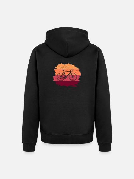 Fahrrad - Unisex Premium Bio Zip Hoodie - Schwarz