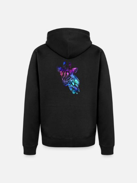 Giraffe - Unisex Premium Bio Zip Hoodie - Schwarz