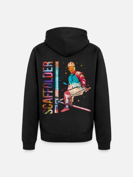 Wackerer Gerüstbauer Fassadenbau - Unisex Premium Bio Zip Hoodie - Schwarz
