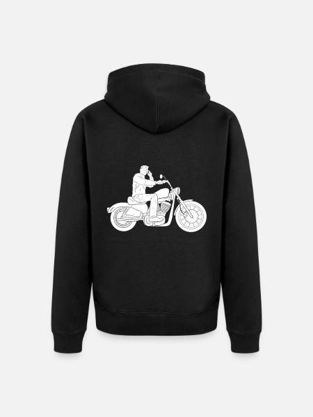 Biker - Unisex Premium Bio Zip Hoodie - Schwarz