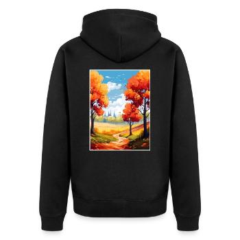 Adelaide Hills Australien Vintage Reiseposter WPA - Unisex Premium Bio Zip Hoodie - Schwarz - Hinten - Nico (187cm)