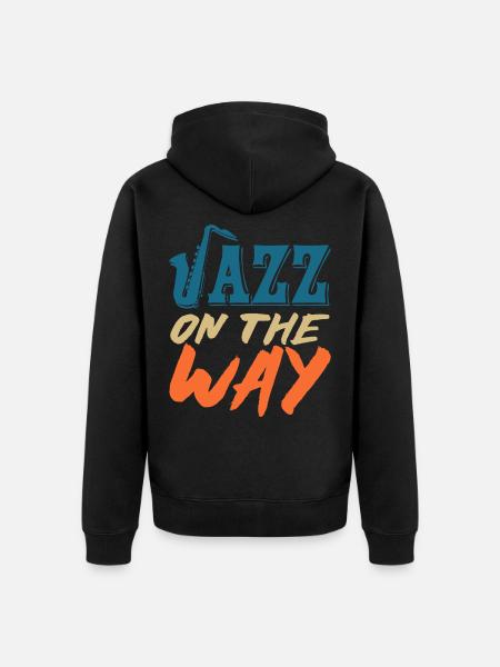Jazz Geschenk - Unisex Premium Bio Zip Hoodie - Schwarz