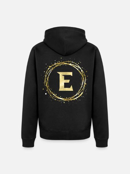 E - Unisex Premium Bio Zip Hoodie - Schwarz