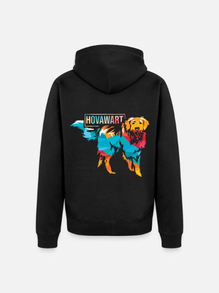 Kraftvoller Hovawart Gebrauchshund - Unisex Premium Bio Zip Hoodie - Schwarz