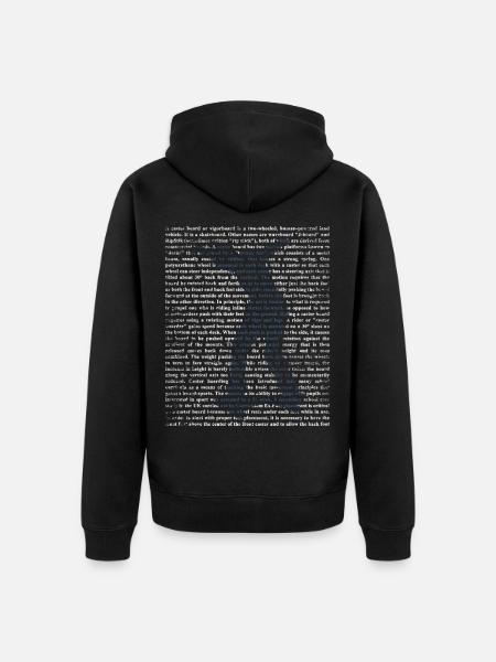 Rasanter Waveboard Straßensurfer - Unisex Premium Bio Zip Hoodie - Schwarz