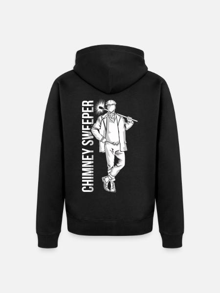 Sauberer Schornsteinfeger Kaminreinigung - Unisex Premium Bio Zip Hoodie - Schwarz