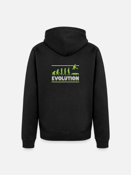 Evolution Trampoliner Trampolin Trampolinspringen - Unisex Premium Bio Zip Hoodie - Schwarz