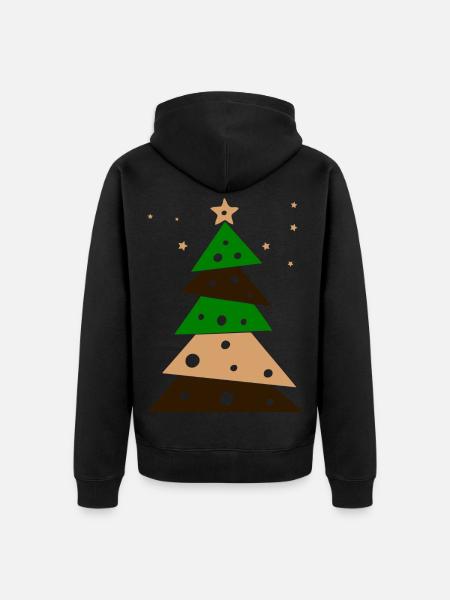 Tannenbaum - Unisex Premium Bio Zip Hoodie - Schwarz
