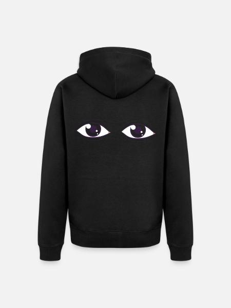 Augen - Unisex Premium Bio Zip Hoodie - Schwarz