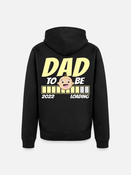 Werde Vater 2022 Loading Papa - Unisex Premium Bio Zip Hoodie - Schwarz