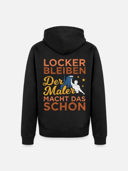 Maler - Unisex Premium Bio Zip Hoodie - Schwarz