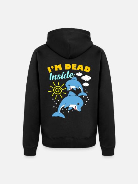 I'm Dead Inside - Unisex Premium Bio Zip Hoodie - Schwarz
