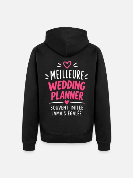 Bester Hochzeitsplaner - Unisex Premium Bio Zip Hoodie - Schwarz