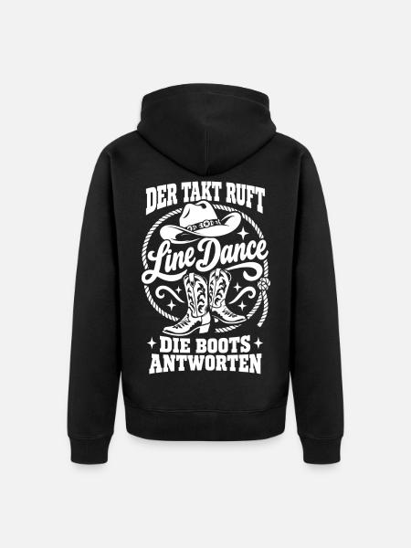 Der Takt ruft Line Dance - Unisex Premium Bio Zip Hoodie - Schwarz