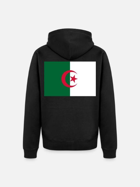 Algerien - Unisex Premium Bio Zip Hoodie - Schwarz