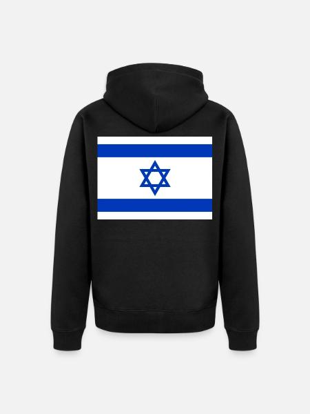 Israel - Unisex Premium Bio Zip Hoodie - Schwarz