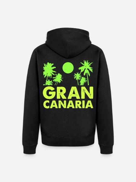 gran_canaria- - Unisex Premium Bio Zip Hoodie - Schwarz