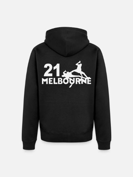 21 Melbourne Tennisspieler - Unisex Premium Bio Zip Hoodie - Schwarz