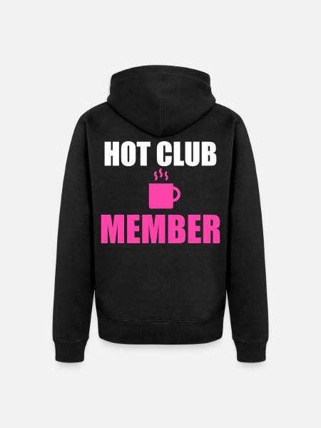 Hot Club-Mitglied Kaffeetasse - Unisex Premium Bio Zip Hoodie - Schwarz