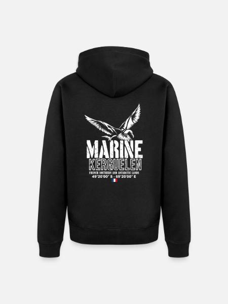 Kerguelen Marine Patch - Unisex Premium Bio Zip Hoodie - Schwarz