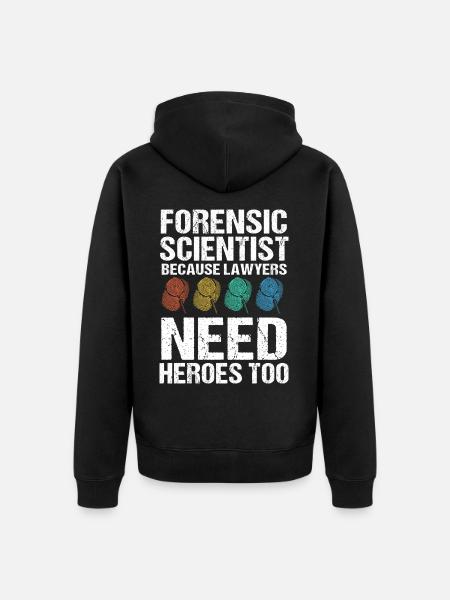 Forensik Forensiker Rechtsmedizin - Unisex Premium Bio Zip Hoodie - Schwarz