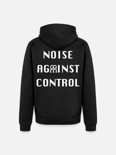 Lärm gegen Kontrolle - Unisex Premium Bio Zip Hoodie - Schwarz