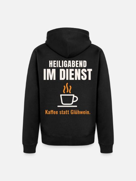 Heiligabend im Dienst - Unisex Premium Bio Zip Hoodie - Schwarz