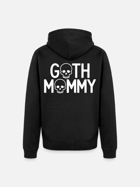 Goth-Mommy-Schädel-Typografie - Unisex Premium Bio Zip Hoodie - Schwarz