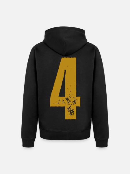 4 - Unisex Premium Bio Zip Hoodie - Schwarz