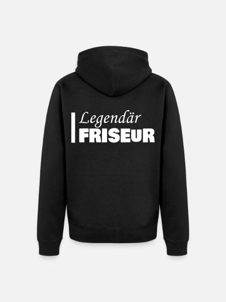 Friseur - Unisex Premium Bio Zip Hoodie - Schwarz