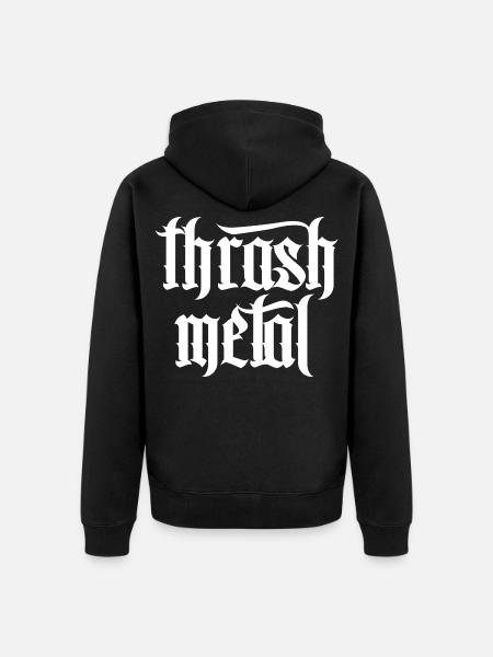 Thrash Metall - Unisex Premium Bio Zip Hoodie - Schwarz