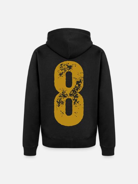 8 - Unisex Premium Bio Zip Hoodie - Schwarz