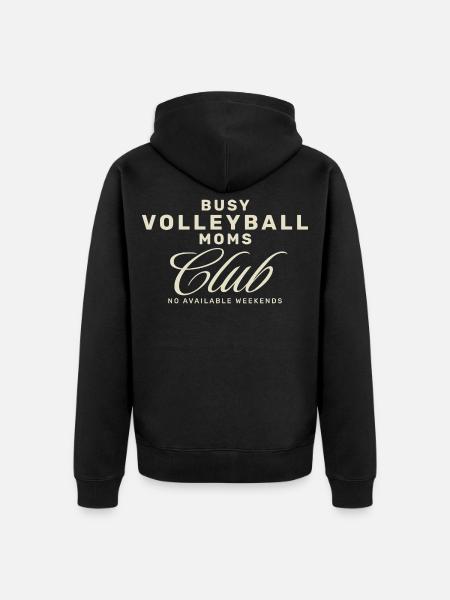 Volleyball Moms Club - Unisex Premium Bio Zip Hoodie - Schwarz