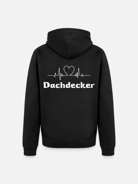 Dachdecker - Unisex Premium Bio Zip Hoodie - Schwarz