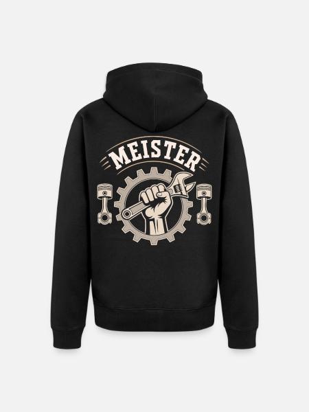 KFZ Meister Prüfung bestanden - Unisex Premium Bio Zip Hoodie - Schwarz