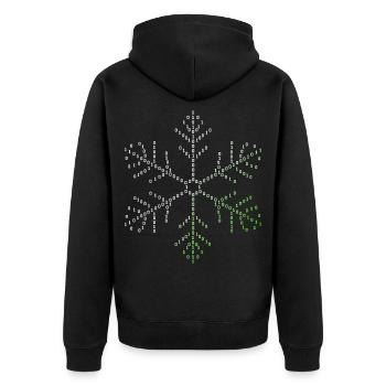 Binärcode Schneeflocke Programmierer Informatik - Unisex Premium Bio Zip Hoodie - Schwarz - Hinten - Nico (187cm)