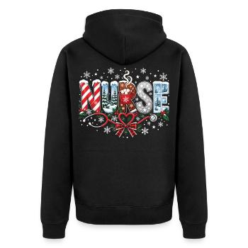 Krankenschwester Weihnachtsfeiertag Humor Winterschicht - Unisex Premium Bio Zip Hoodie - Schwarz - Hinten - Nico (187cm)