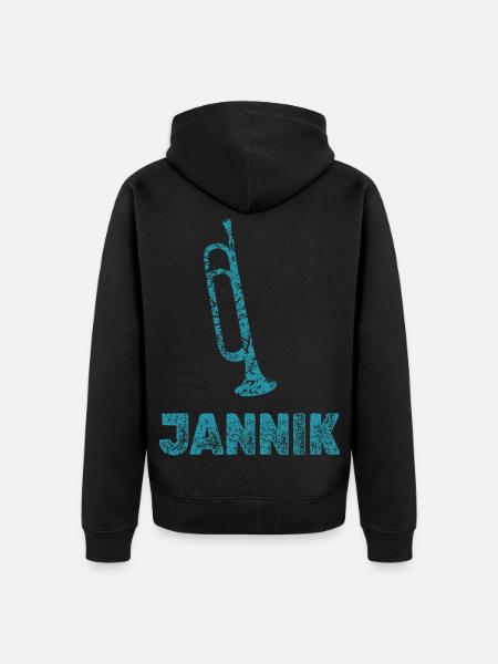 Geschenk für Jannik - Unisex Premium Bio Zip Hoodie - Schwarz