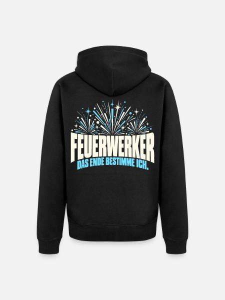 Feuerwerker – Das Ende bestimme ich - Unisex Premium Bio Zip Hoodie - Schwarz