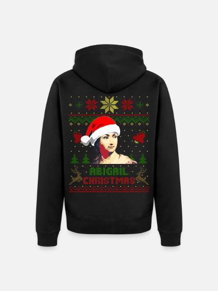 Abigail Adams Abigail Weihnachten - Unisex Premium Bio Zip Hoodie - Schwarz