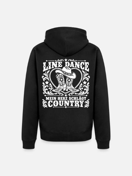 Cowboy Boots Country - Unisex Premium Bio Zip Hoodie - Schwarz