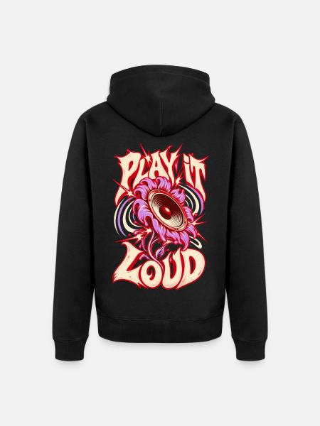 Playin Loud Blüten Speaker - Unisex Premium Bio Zip Hoodie - Schwarz